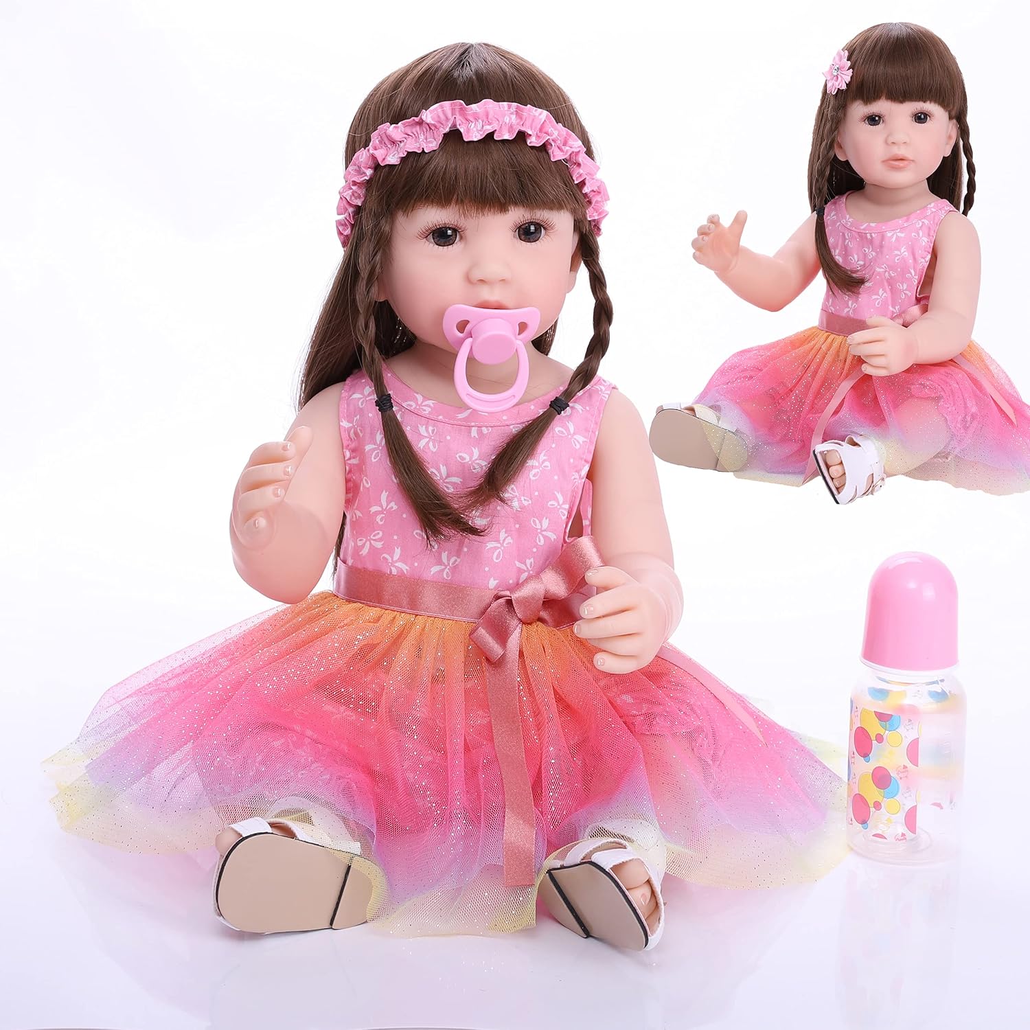 Ziyiui pouces 50cm Vinyle En Silicone Complet Reborn Baby Doll Surtout Ressemble A Un Vrai Bebe Fille Poupee Amazon Fr Jeux Et Jouets