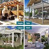 Bonzer Sheer Outdoor Curtains 2 Panels Grommet Waterproof Beige 54x84 view 6