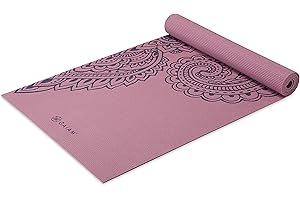Gaiam Yoga Mat - Premium 5mm Print Thick Non Slip Exercise & Fitness Mat for All Types of Yoga, Pilates & Floor Workouts (68" x 24" x 5mm)