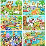 HUADADA Puzzles for Kids Ages 3-5 Toddler Puzzles 30 Piece Colorful Wooden Jigsaw Puzzles for Preschool Children Educational 