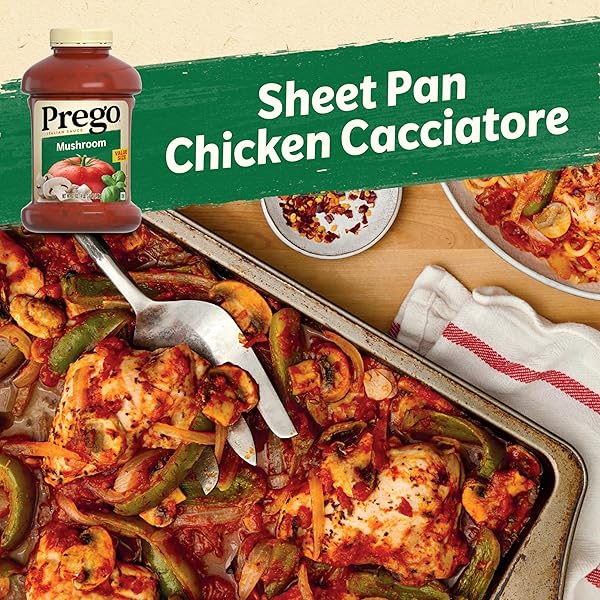 PREGO MUSHROOM PASTA SAUCE, 67 OZ JAR