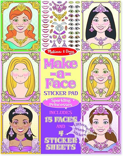 melissa and doug make a face sticker pad