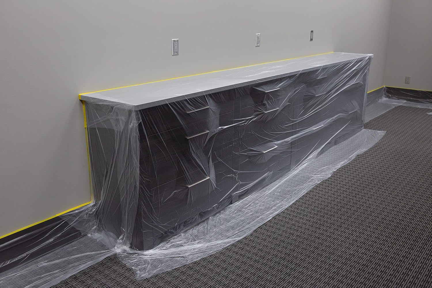 PlazMask Pre-Taped Masking Film, 5-Feet X 65-Feet - - 