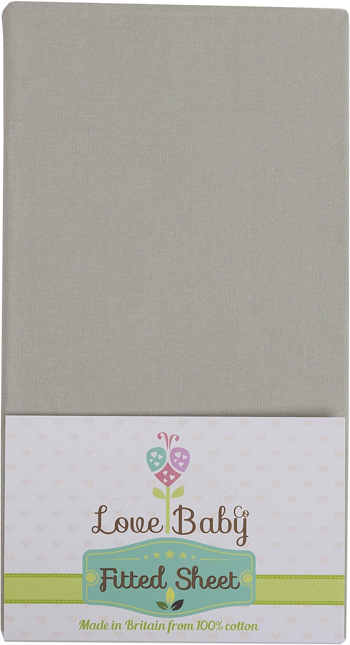 Premium Soft Grey Organic Cotton cot Sheet compatible with The Babylo Cozi Sleeper
