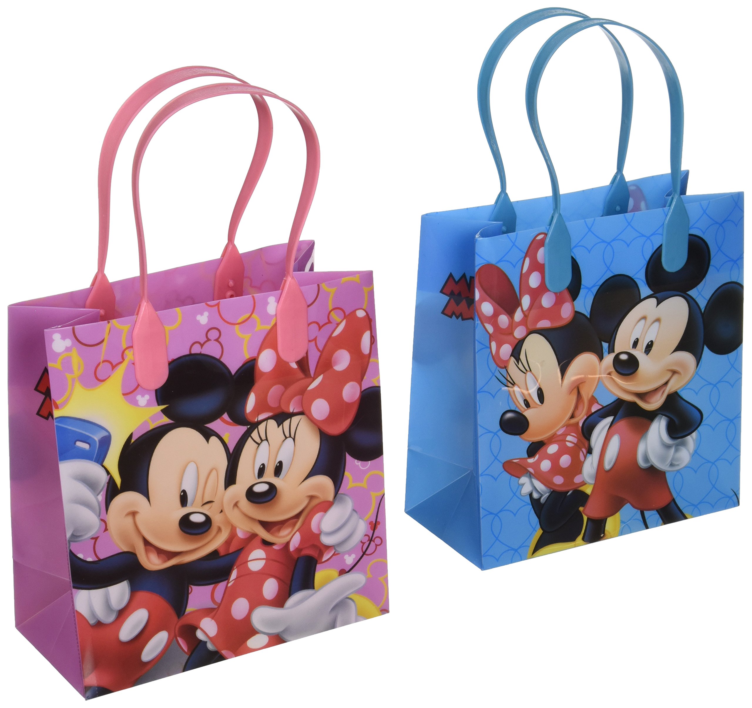 Photo 1 of Disney Mickey and Minnie Mouse Character 12 Premium Quality Party Favor Reusable Goodie Small Gift Bags