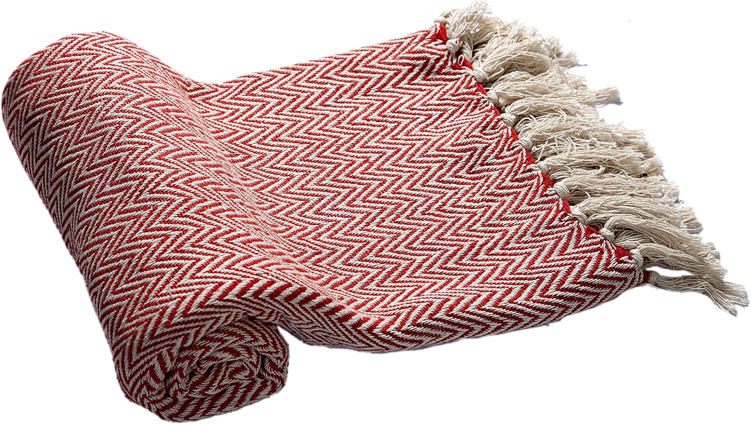 EHC Throw Blanket, Throws for Sofas armchairs Sofa Settee Couch Reversible Bed Cover Over Blanket, Single 127 x 152 cm, Red