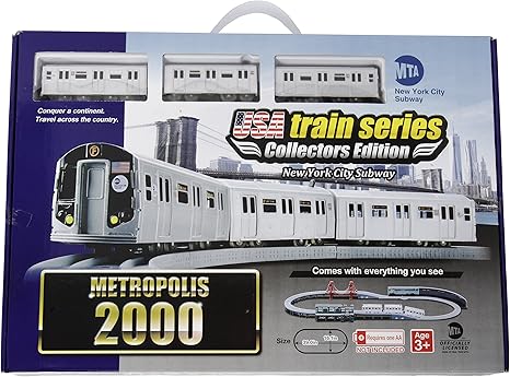 mta motorized subway train set