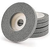 5Pcs 4 1/2 inch Nylon Fiber Polishing Wheel for Stainless Steel | 7/8" Arbor Abrasive Sanding Discs Buffing Wheels for Angle Grinder, Mirror Polishing Metal/ Aluminum/Inox