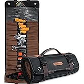 WELKINLAND 23-Pocket Canvas Tool Roll, Heavy-Duty Tool Wrap Roll, Waterproof Canvas Roll Up Tool Bag, 14'' Tool Roll Bag Orga