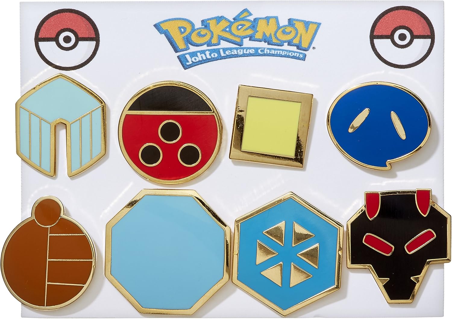 Pokemon Johto League Gym Badges Pins Generation 2 Amazon Co Uk Toys Games