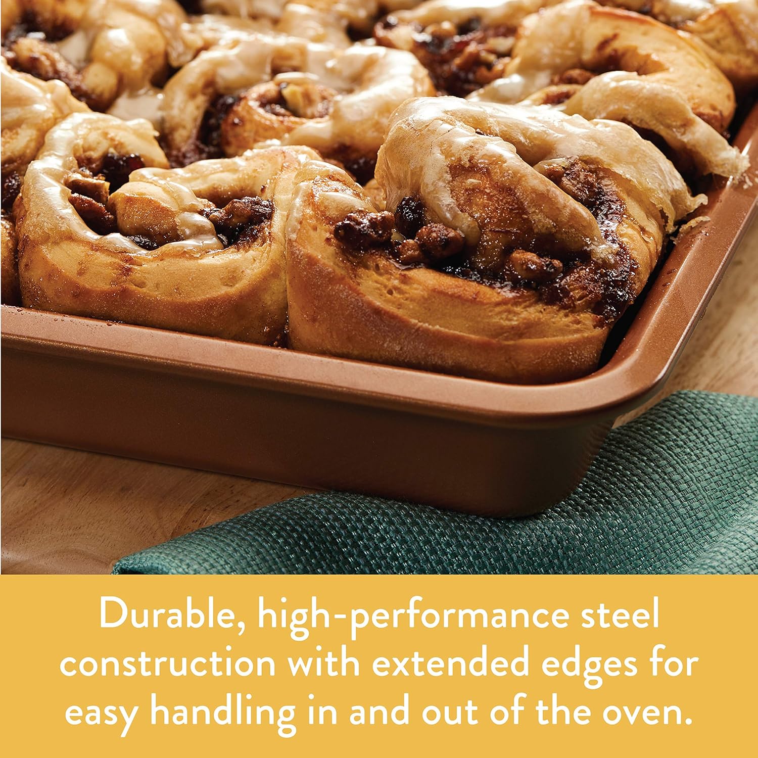 Ayesha Curry Nonstick Bakeware Nonstick Springform Baking Pan / Nonstick Springform Cake Pan / Nonstick Cheesecake Pan, Round - 9 Inch, Copper: Kitchen & Dining