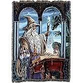 Pure Country Weavers Wizard's Emissary Dragon Blanket XL by Ed Beard Jr - Gift Fantasy Tapestry Throw Woven from Cotton - Made in The USA (82x62)