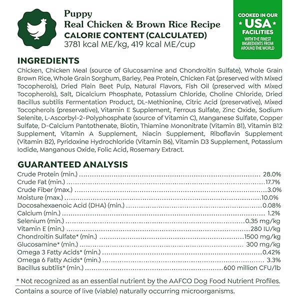 GREENIES SMART ESSENTIALS PUPPY HIGH PROTEIN DRY DOG FOOD REAL CHICKEN & BROWN RICE RECIPE, 5.5 LB. BAG