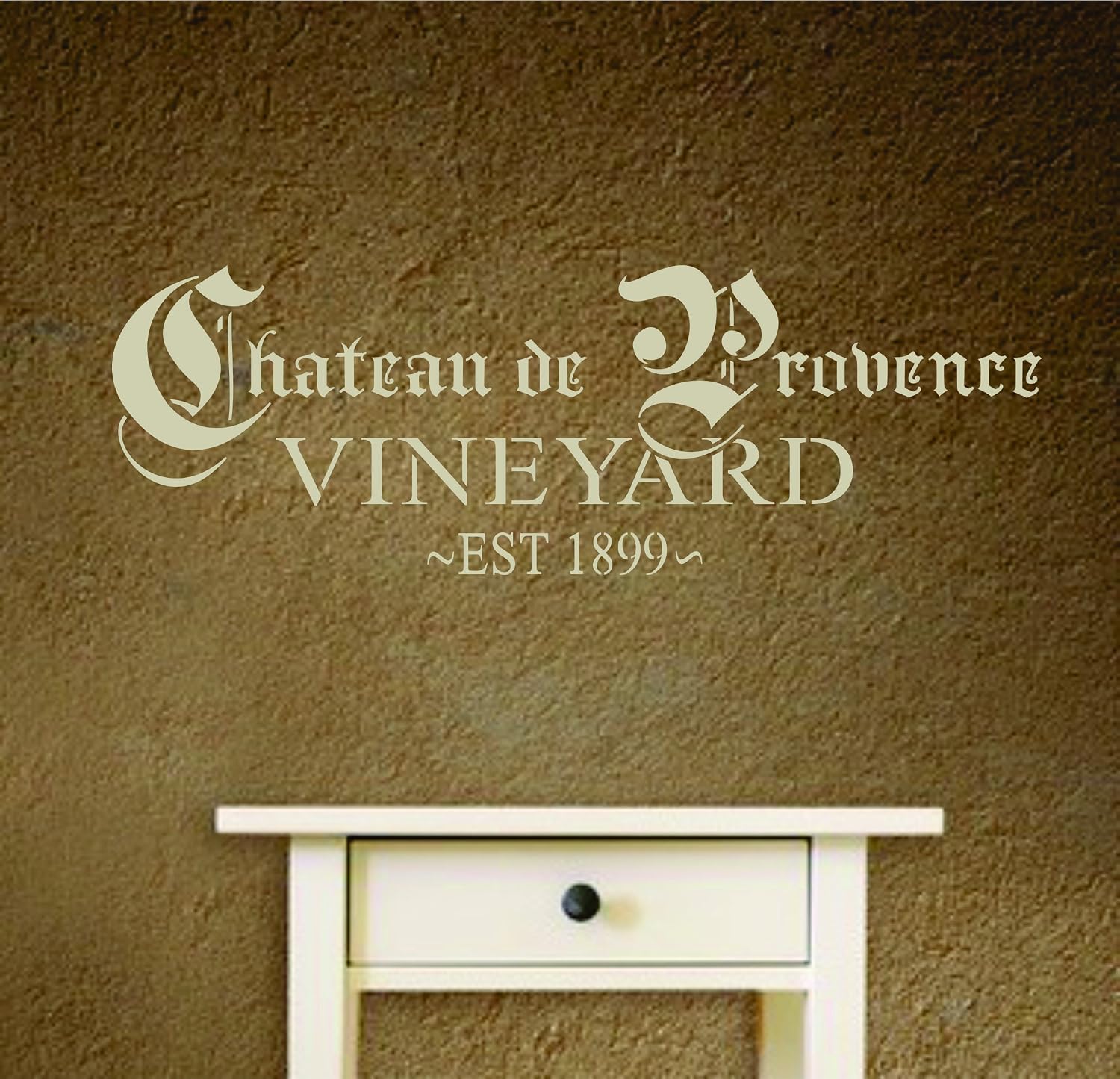 French Vinyard Stencil - 23 x 7.5cm (S) - Reusable Vintage French Wine Word Wall Stencil Template - Image 4