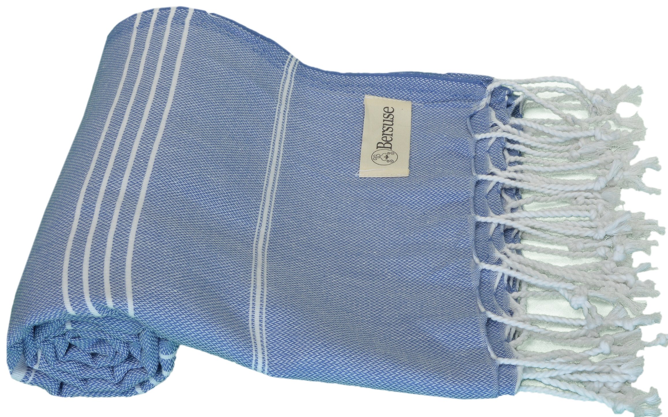 Bersuse 100% Cotton - Anatolia Turkish Towel - Grey Blue — image 1