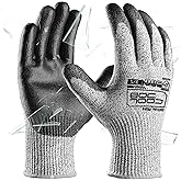 COOLJOB 12/120 Pairs Cut Resistant Work Gloves PU Coating, ANSI A2 A4 A6 A9 | 13/18 Gauge Seamless Shell, Breathable &amp; Lightweight, PU Coated Anti-cut Gloves for Carving, Glass Handling, Mechanic Work