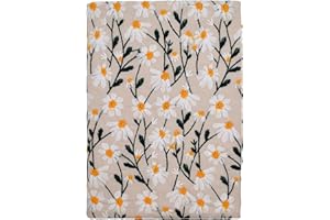 BLBMH Bible Cover for Women Embroidery Book Covers for Paperbacks Fit for 5.5x8.5 inch Book Bible Adjustable Book Sleeve Cover Soft Cloth Protector for Novels - Daisy 2 8.5in