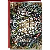 Hallmark Boxed Christmas Cards, Season to be Grateful (16 Cards and 17 Envelopes)