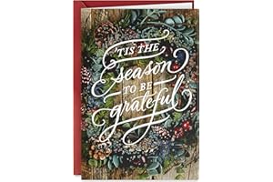 Hallmark Boxed Christmas Cards, Season to be Grateful (16 Cards and 17 Envelopes)