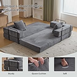 Convertible Sleeper Sofa Bed, Compression Folding