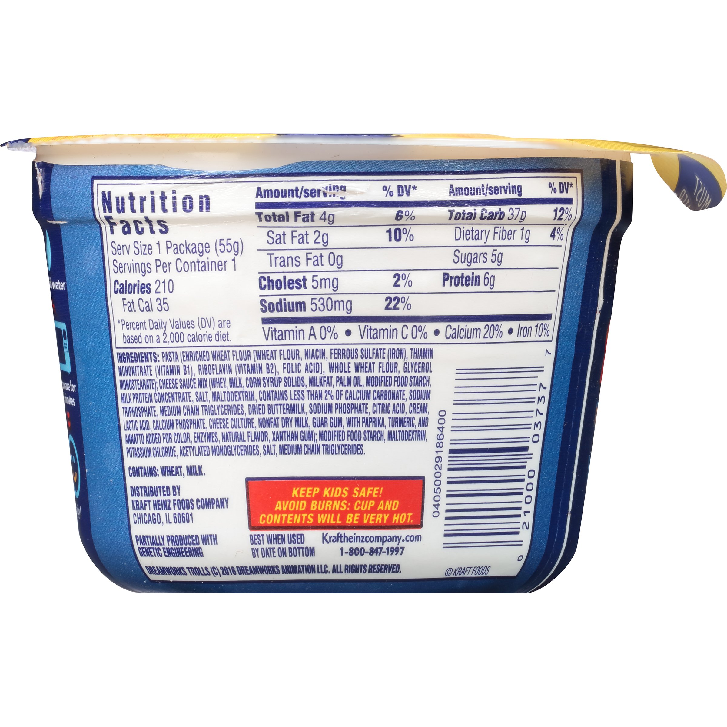 Kraft Macaroni And Cheese Easy Mac Cups, Trolls Shapes,1.9Ounce(Pack