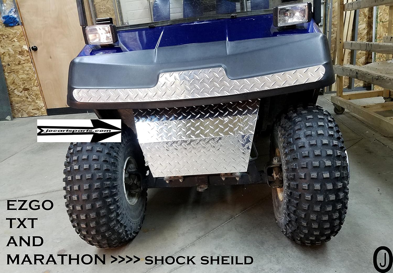 EZGO Golf cart Diamond Plate Bumper/Shock Cover