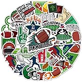 BEATRI Football Stickers Pack – 50PCS Waterproof Vinyl Sports Stickers for Kids, Teens, Coaches, Football Fans – Helmet Laptop Water Bottle Scrapbook Decor