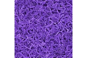 Rupert and Jeoffrey's Trading Co. Crinkle Cut Paper Shred Filler for Gift Baskets (1/2 Lb, Purple)