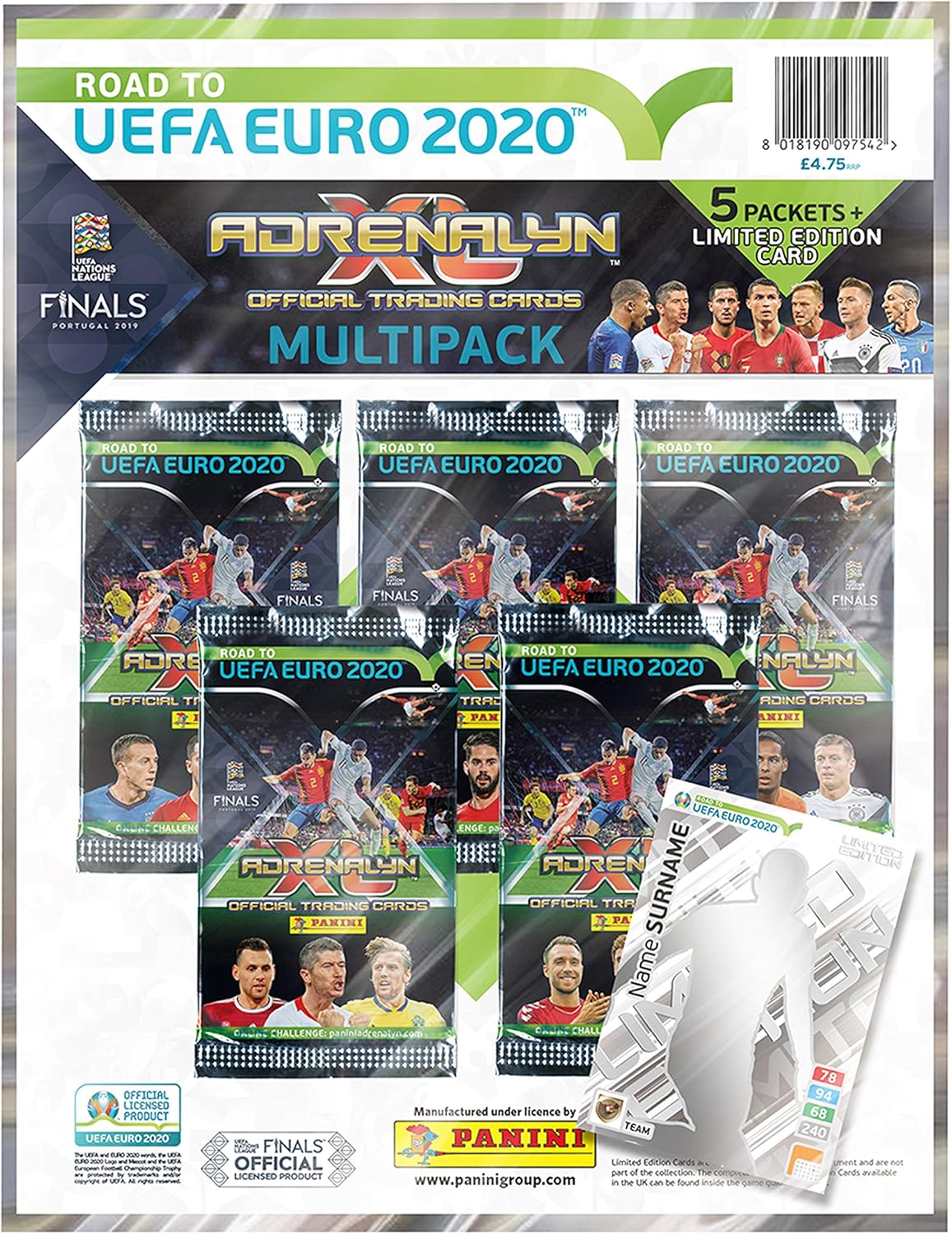 Panini 1 Road To Euro 2020 Adrenalyn XL Multipack Negro, 1: Amazon.es: Ropa y accesorios
