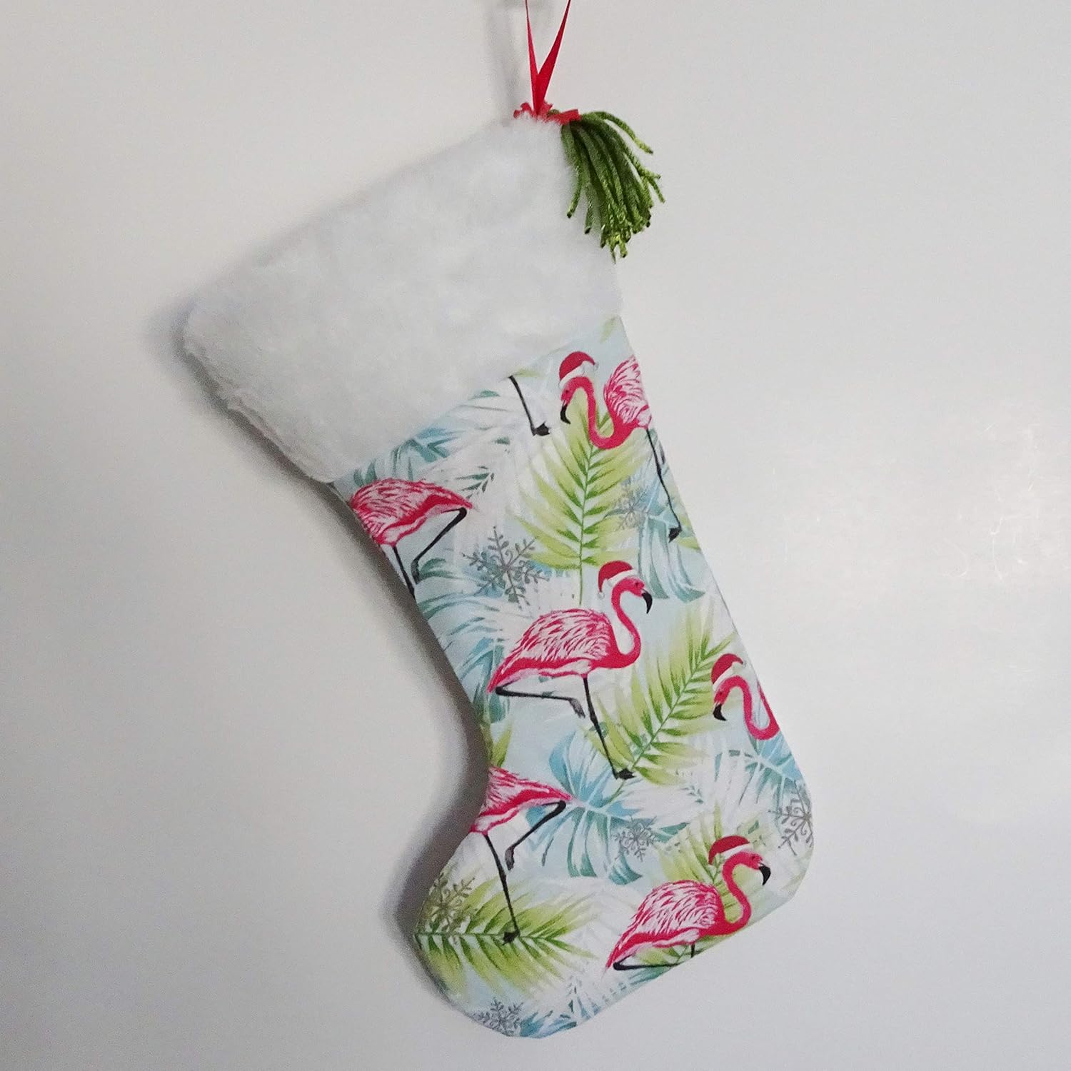 Flamingo Christmas Stocking, Tropical Christmas Stocking