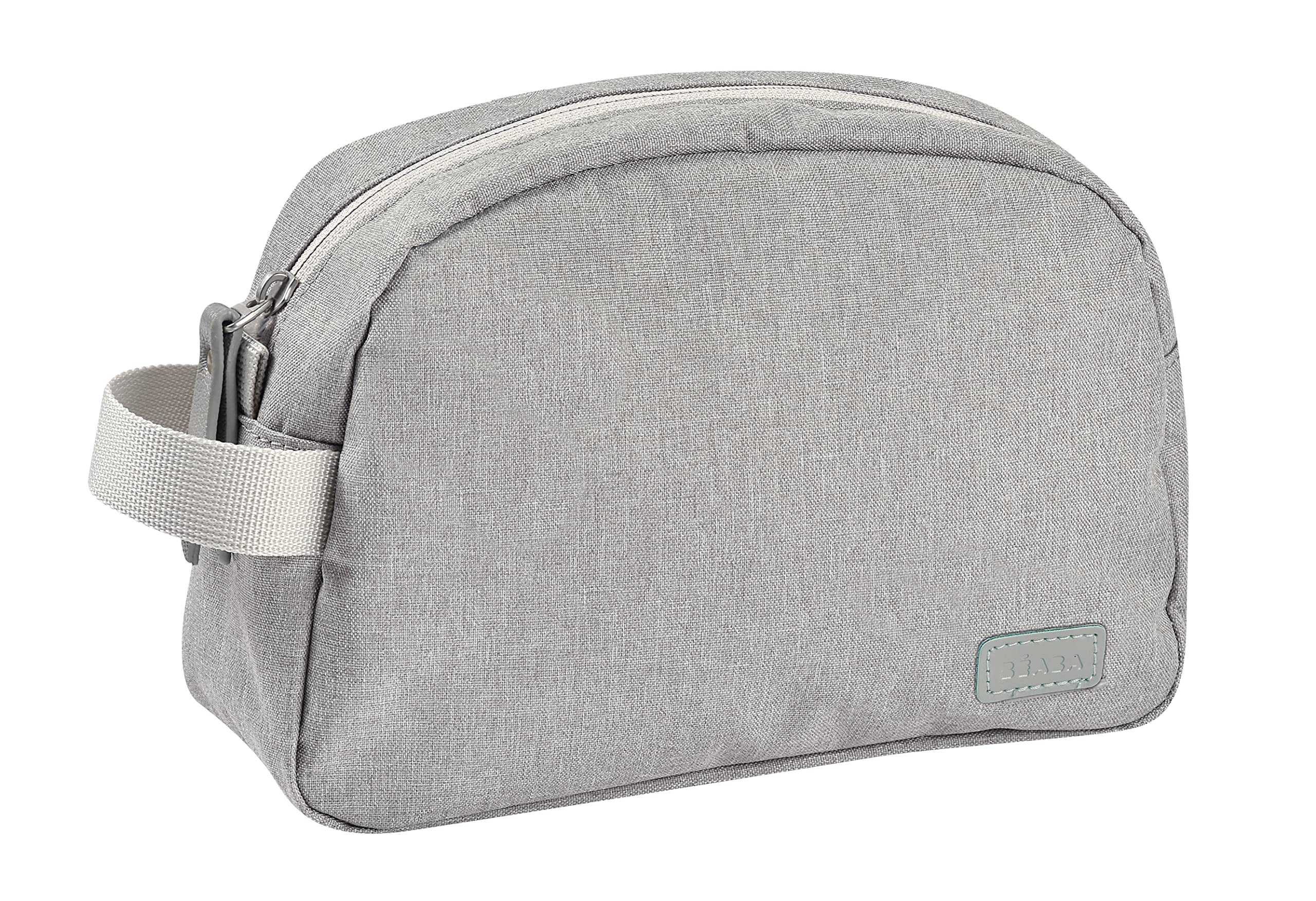 Béaba Baby Toilet Bag, Baby Care Kit, Geneve Bag, Waterproof Fabric, 2 Inner Pockets, gris chiné