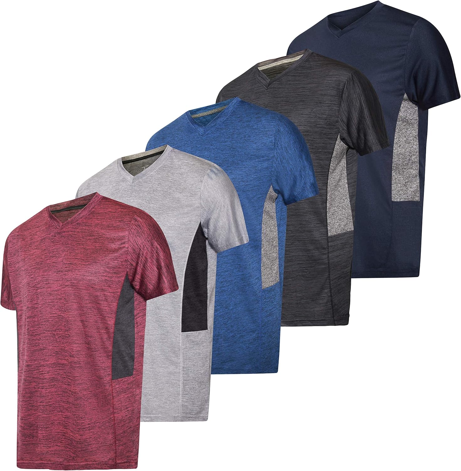 Men’s VNeck DryFit Moisture Wicking Active Athletic Tech Performance