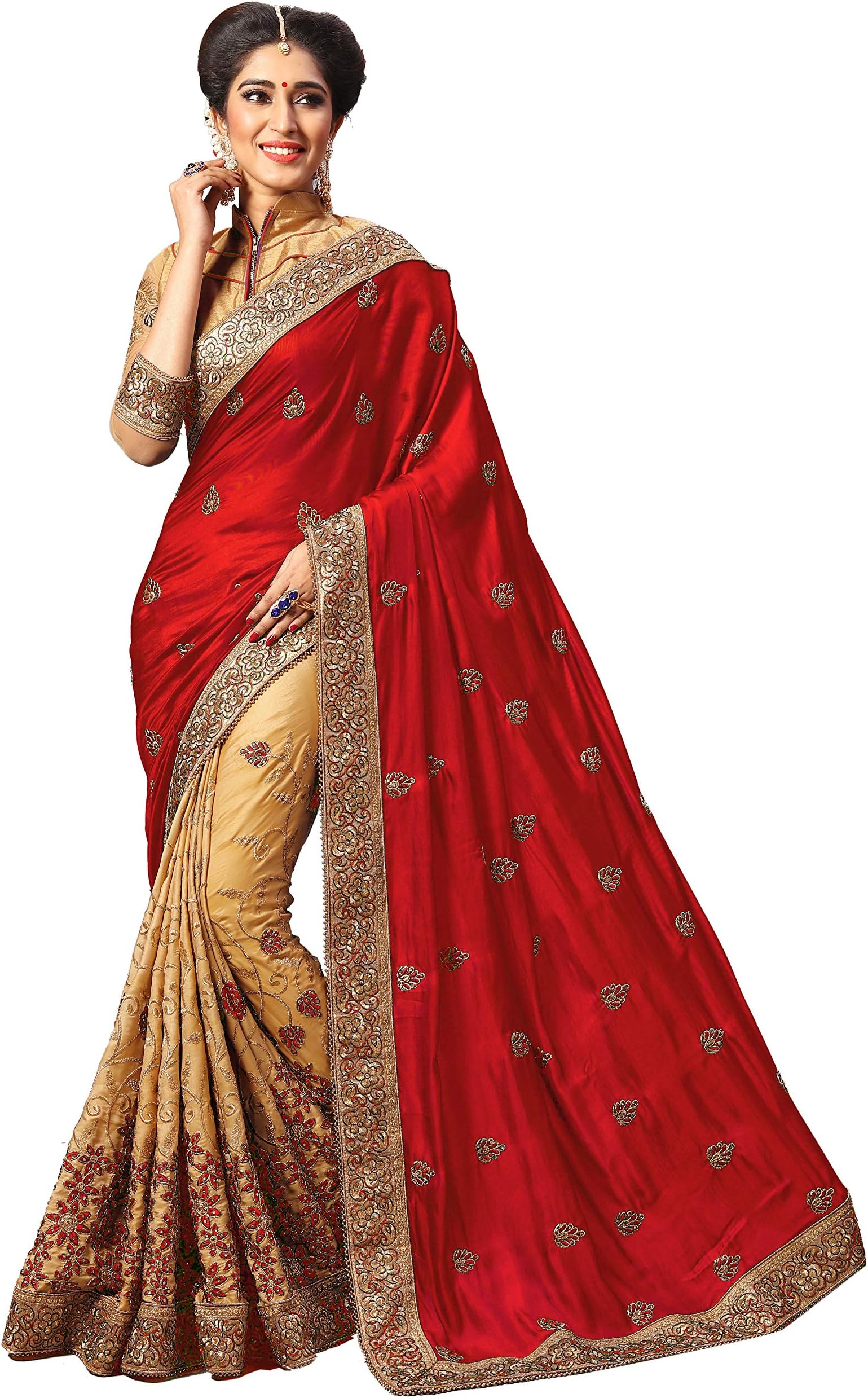 Women's Satin & Silk Saree With Un-stitched Blouse