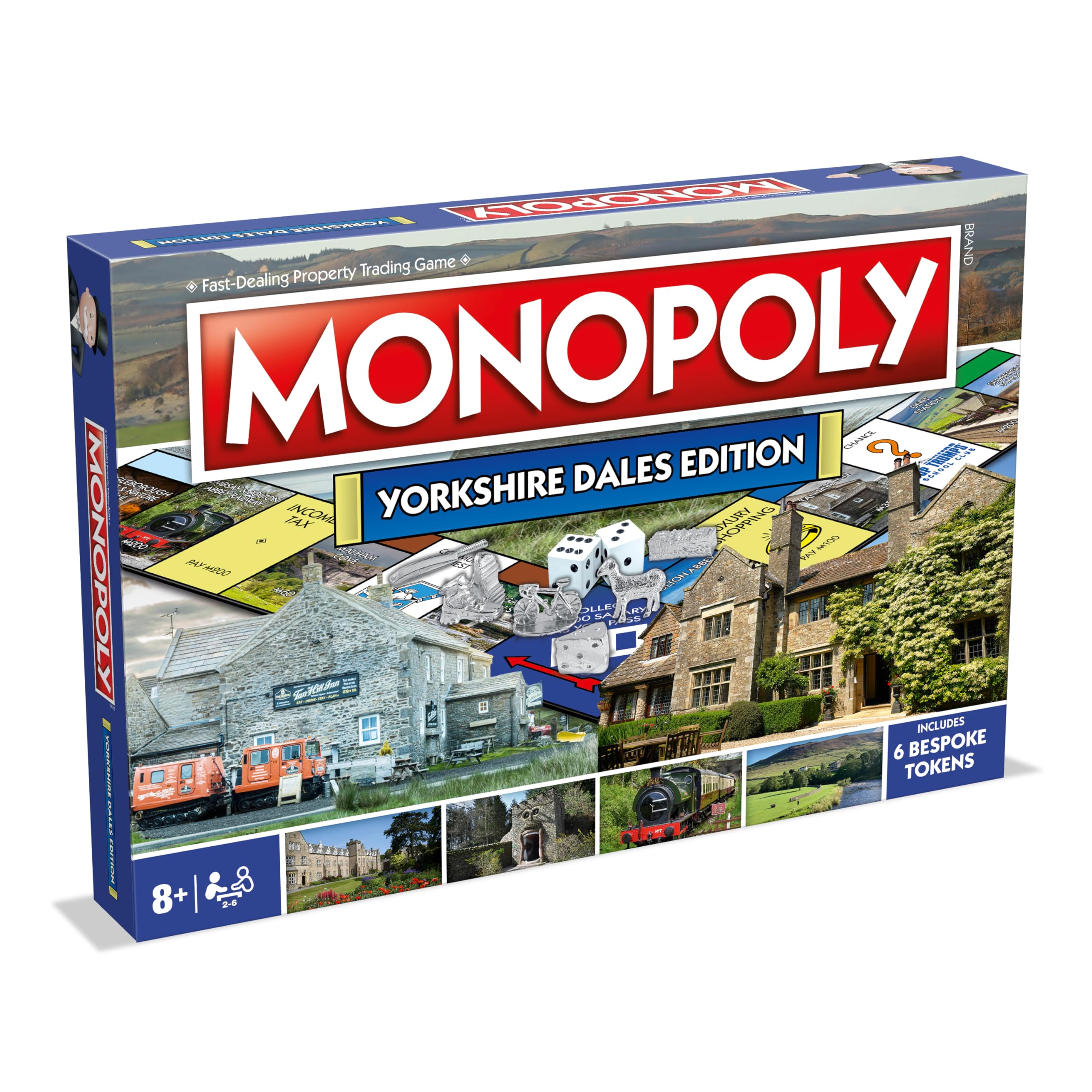 Winning Moves Yorkshire Dales Monopoly Board Game, Advance around the board and trade your way to success, gift for ages 8 plus