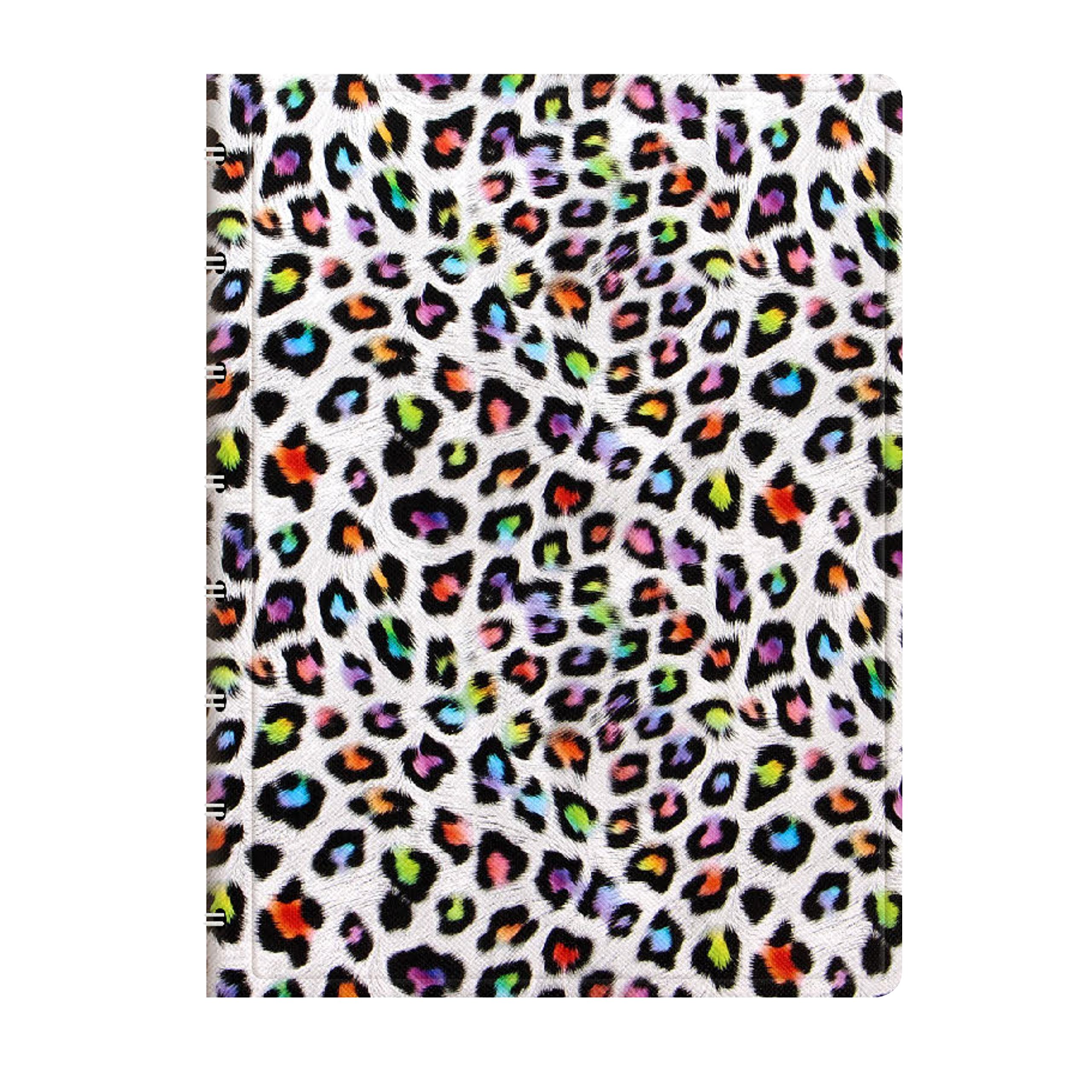 FILOFAX Refillable Patterns Notebook, A5 (8.25" x 5") Leopard - 112 Cream moveable pages - Index, pocket and page marker (B115056U)