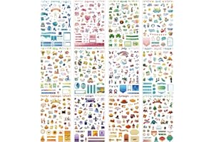 Perthlin 24 Sheets Daily Planners Holiday Seasonal Planner Stickers Birthday Monthly Celebrations Monthly Sticker Book Planner Accessories for Calendar Planning Scrapbooking General Events