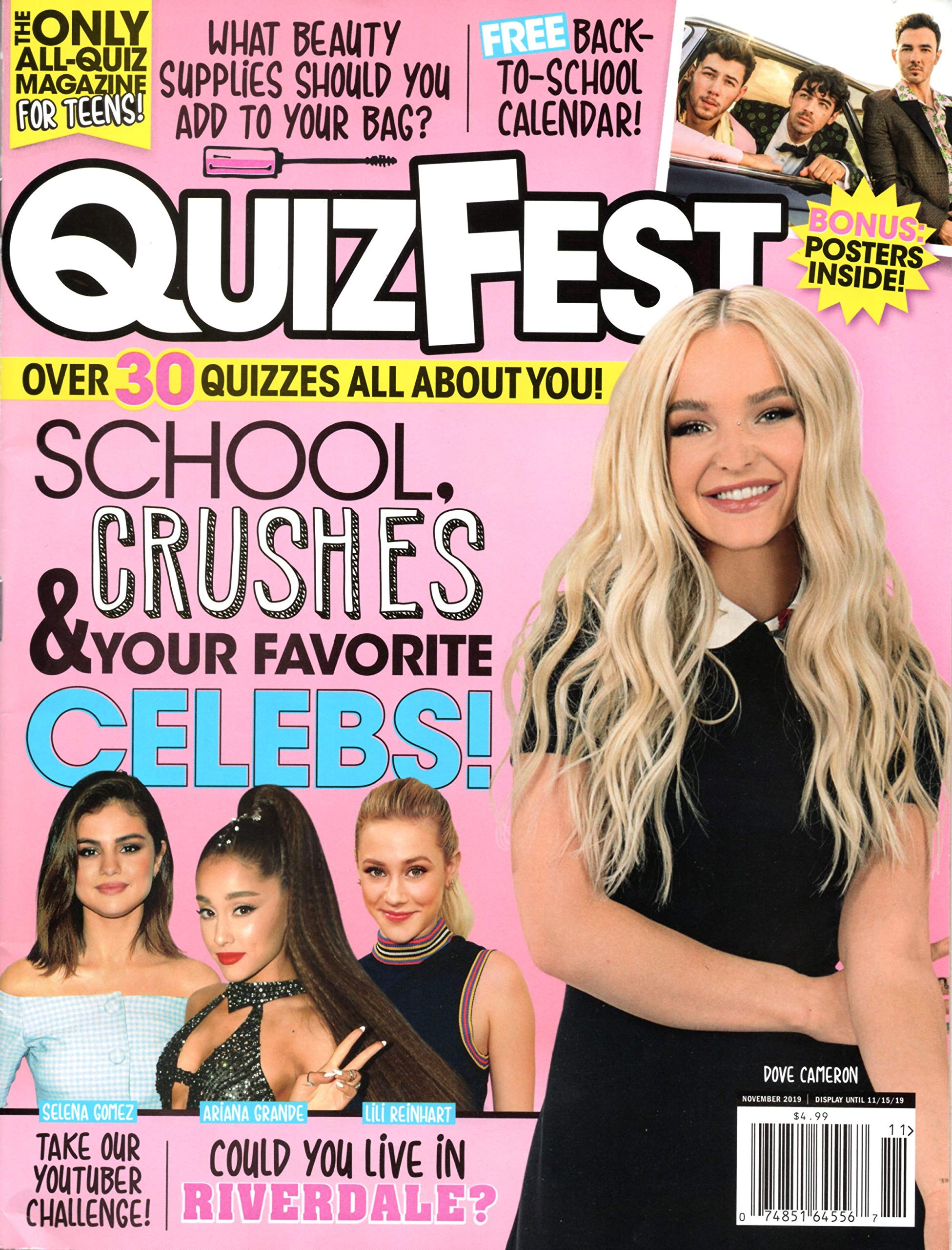 Quizfest Magazine November 2019 Dove Cameron W Monsta X Selena