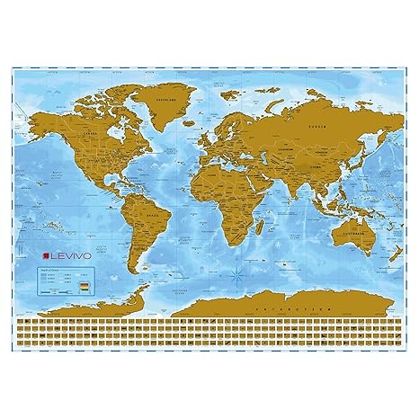 Nimaxi Carte Du Monde à Gratter Avec Drapeaux à Gratter Noir