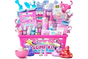 Original Stationery Unicorn Glow-in-The-Dark Slime Kit for Girls Ages 7–12, DIY Slime Making Set with 25+ Mix-Ins & Activator, Fun Creative Craft Activity, Christmas & Holiday Gift for Kids