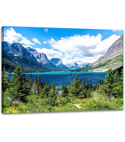 Amazon.com: Farm Wheat Field Sunrise Bright Blue Sky Landscape