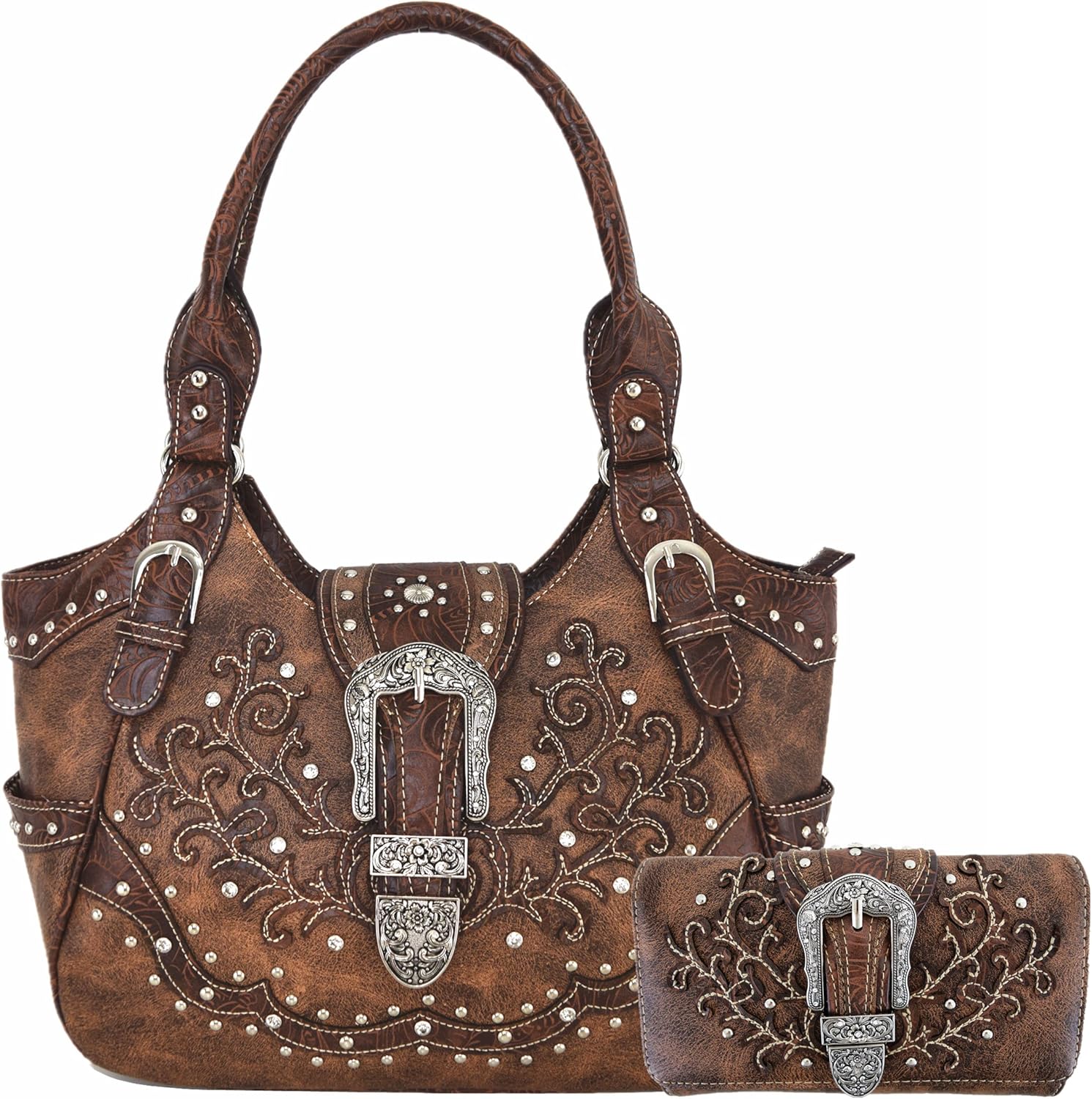 Western Style Concealed Carry Purse Buckle Country Large Handbags