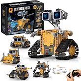 STEM Robot Kit for Kids 6-12, 5-in-1 Coding Building Robot Toy with App | Educational Robotics Set with Remote Control, 348 PCS Engineering Building Toy, Hands-On Learning STEM Gift for Boys Girls