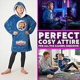 Fortnite Oversized Hooded Blanket Hoodie for Kids Blue Fleece One Size view 2