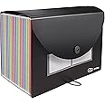 Accordion File Organizer 24 Pocket Expanding File & Cover Folder with Labels, Plastic Portable Desktop Letter A4 Paper Document Receipt Bill Storage, Filing Folder Organizer – by Enday