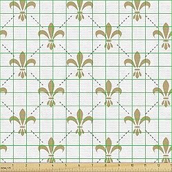 Ambesonne Fleur De Lis Fabric by The Yard, Repeated