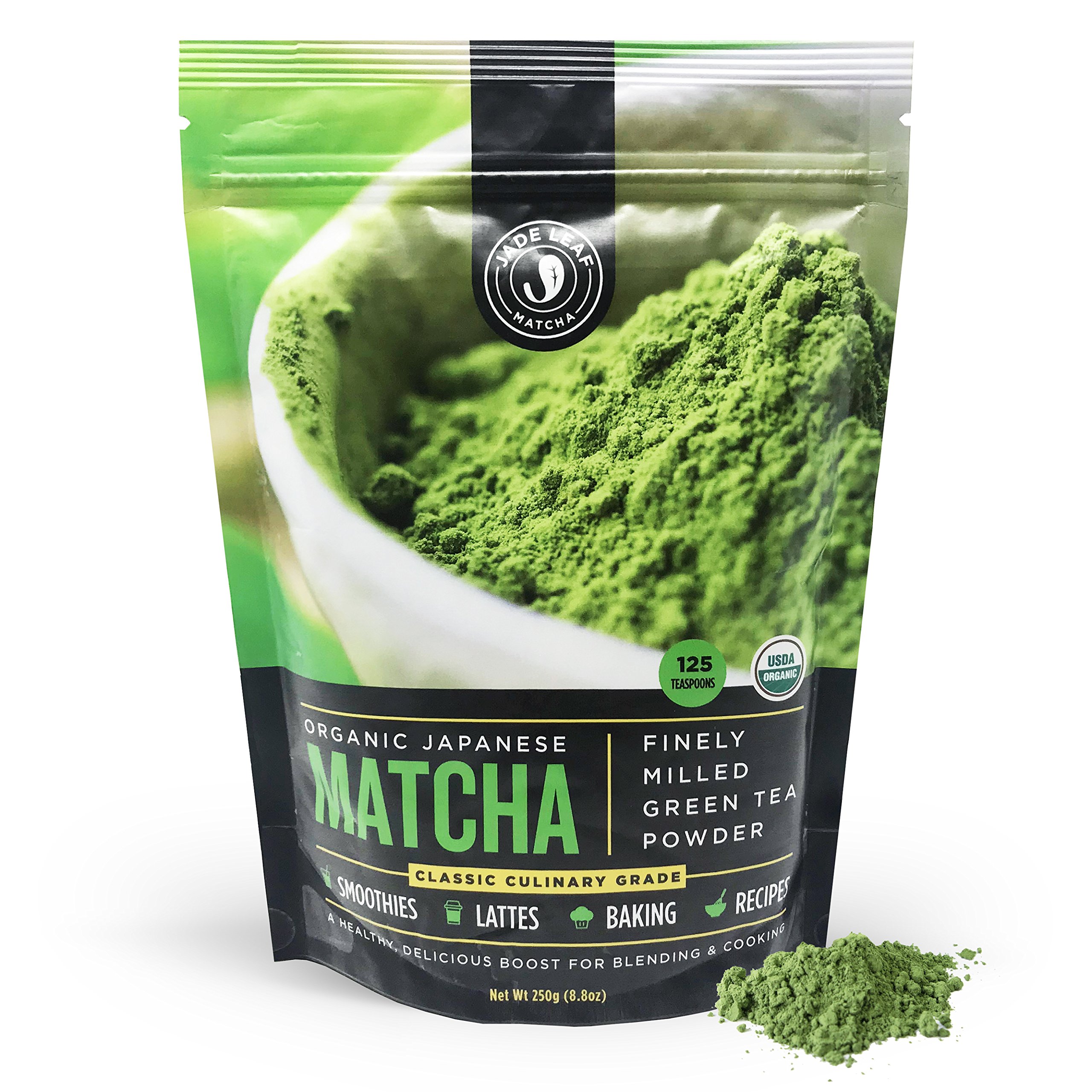 Jade Leaf Matcha Green Tea Powder USDA Organic, Authentic Japanese