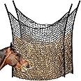 Fabbay 2 Pcs Slow Feed Hay Net Hay Feeder Bags for Horses Goat Stall Trailer Horse Feeding Supplies(35 x 31 Inch,Black)