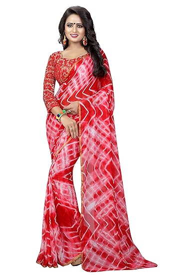Winza Designer chiffon with blouse piece Saree