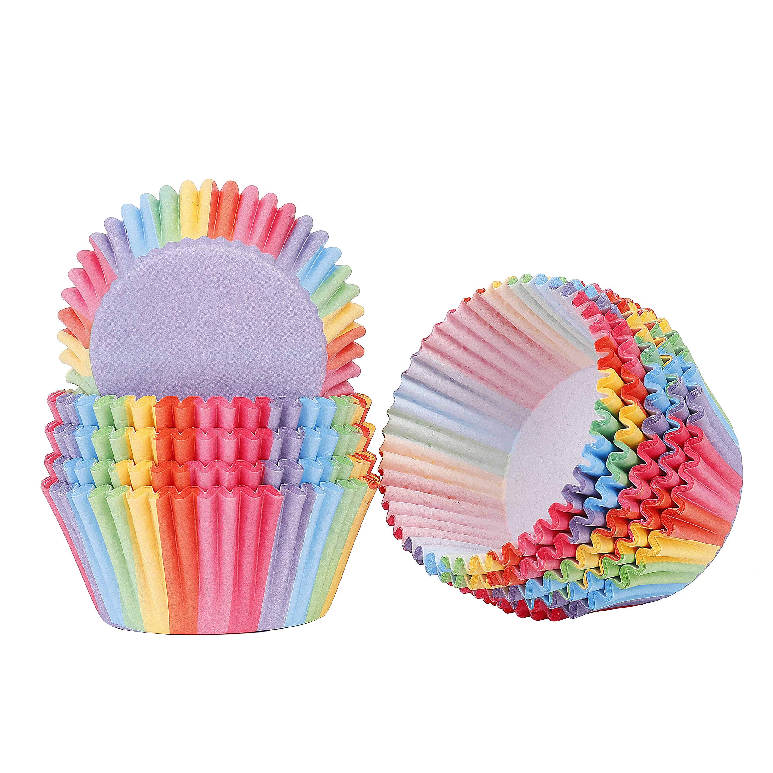 Cupcake Paper 200 Units Rainbow Paper for Cupcakes Muffins for Baking Cake Cake Birthday Wedding Party