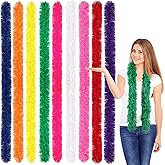 iHUFeather 9pcs Feather Boas 5ft Artificial Fluffy Boas Bulk for DIY Crafts Wedding Party Christmas Costume Decor